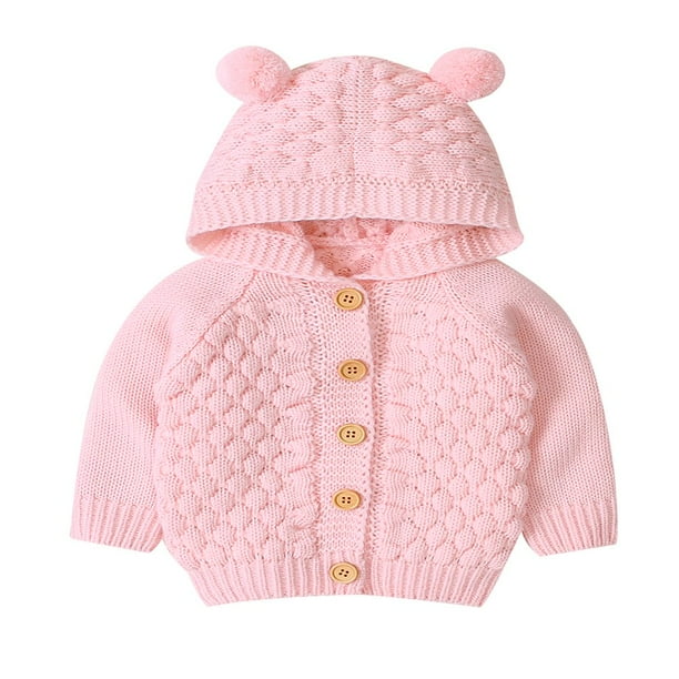 Baby fur hood cardigan hotsell