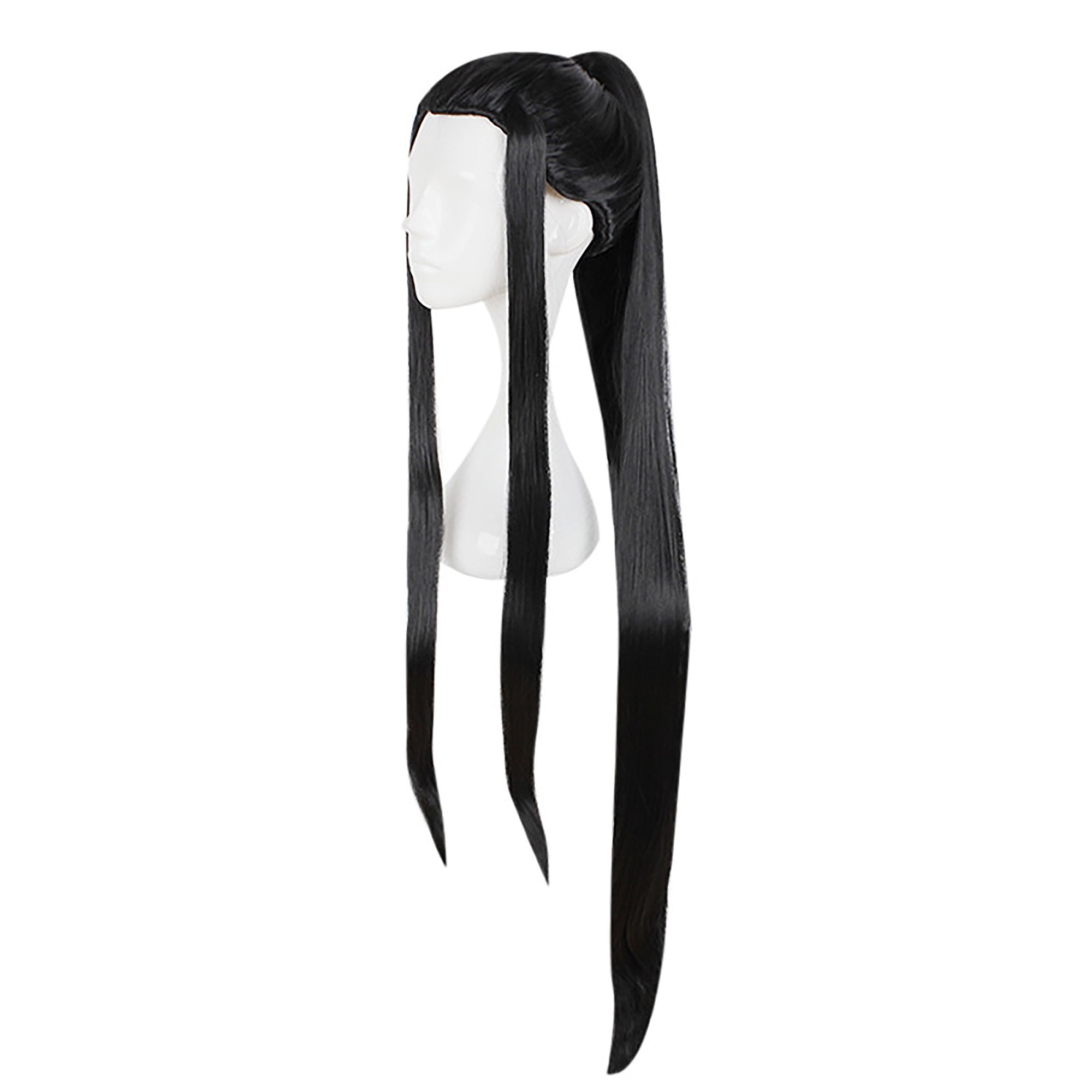Unique Bargains Wigs for Women 39" Black Wigs with Wig Cap 21.5'' - 22.5''