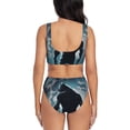thumbnail image 3 of Honeii Moon Wolf Warrior Print Women’s Bikini Set,Two Piece Swimsuit Bathing Suits,Stylish High Elasticity Swimwear for Beach and Pool, 3 of 7
