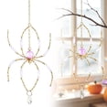 thumbnail image 2 of Beaded Spider Suncatcher Ornament, 13.39X3.93 inch Crystal Teardrop Wind Chime, Gothic Window Hanging Accent, Whimsical Wall Art Decor, Spooky Season Porch Pendant, Boho Indoor Light Catcher, 2 of 7