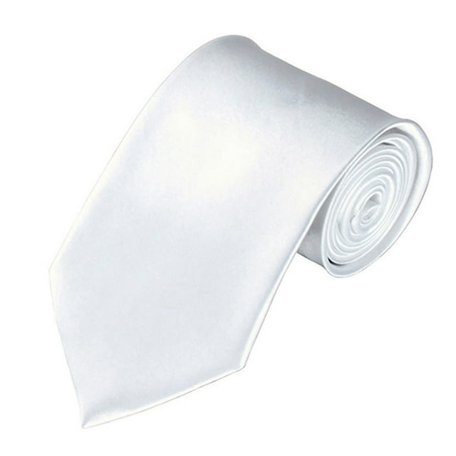 TopTie Cravate Unisexe Couleur Unie Blanc Bleu Cravate Moulante