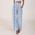 thumbnail image 5 of Women's Pants Fashion Casual Pants For Women Summer Casual High Waist Drawstring Wide Leg, 5 of 5