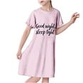 thumbnail image 1 of RXIRUCGD 2025 Vêtements d'Été pour Enfants 3-12 Ans Mode Imprimée Pyjama Rêveur Mi-Mollet Chemise de Nuit, 1 of 3