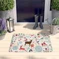 thumbnail image 2 of Multicolor Christmas Deer Flannel Non Slip Door Rugs,Washable Door Mats Indoor,Decorative Door Mats,Dirt-Resistant and Absorbent Doormat for Entrance,Bedroom,Kitchen,Bathroom,23.5"x16", 2 of 5