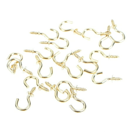

Mug Shoulder Hanger Cup Hook Sturdy Screw Ceiling Hook Black/White/Gold 10/20pcs