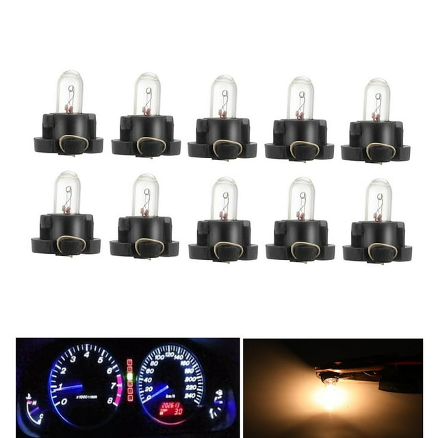 BUYISI 5/10Pcs T3 T4.2 Halogen Bulb Led Instrument Bulb Car Interior Lights Auto Warming Indicator Lamp 12V Car Lights Accessories 10Pcs T3