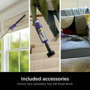 Shark POWERDETECT Corded Stick Vacuum, Carpet and Hardfloors, Pet Friendly, with DuoClean Detect Technology, Self-Cleaning Brushroll, HZ4002 Purple