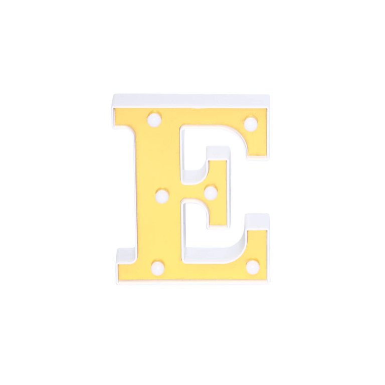 Efavormart 6 inch 3D Gold MARQUEE Letters 5 LED Light Up Letters Warm White LED Letter Lights - &, Silver