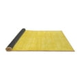 thumbnail image 2 of Ahgly Company Indoor Round Solid Yellow Modern Area Rugs, 4' Round, 2 of 4