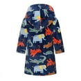 thumbnail image 3 of 2-12Y Little Boys Girls Hooded Bathrobe Toddler Cartoon Robe Sleepwear, 3 of 10