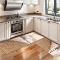thumbnail image 3 of Kitchen Rugs Sets Of 2,Brown Boho Plant Pattern Anti Fatigue Kitchen Mat Rugs Non Slip Washable,Decorative Kitchen Floor Mats for Kitchen,Sink,Laundry,17"X47", 3 of 5