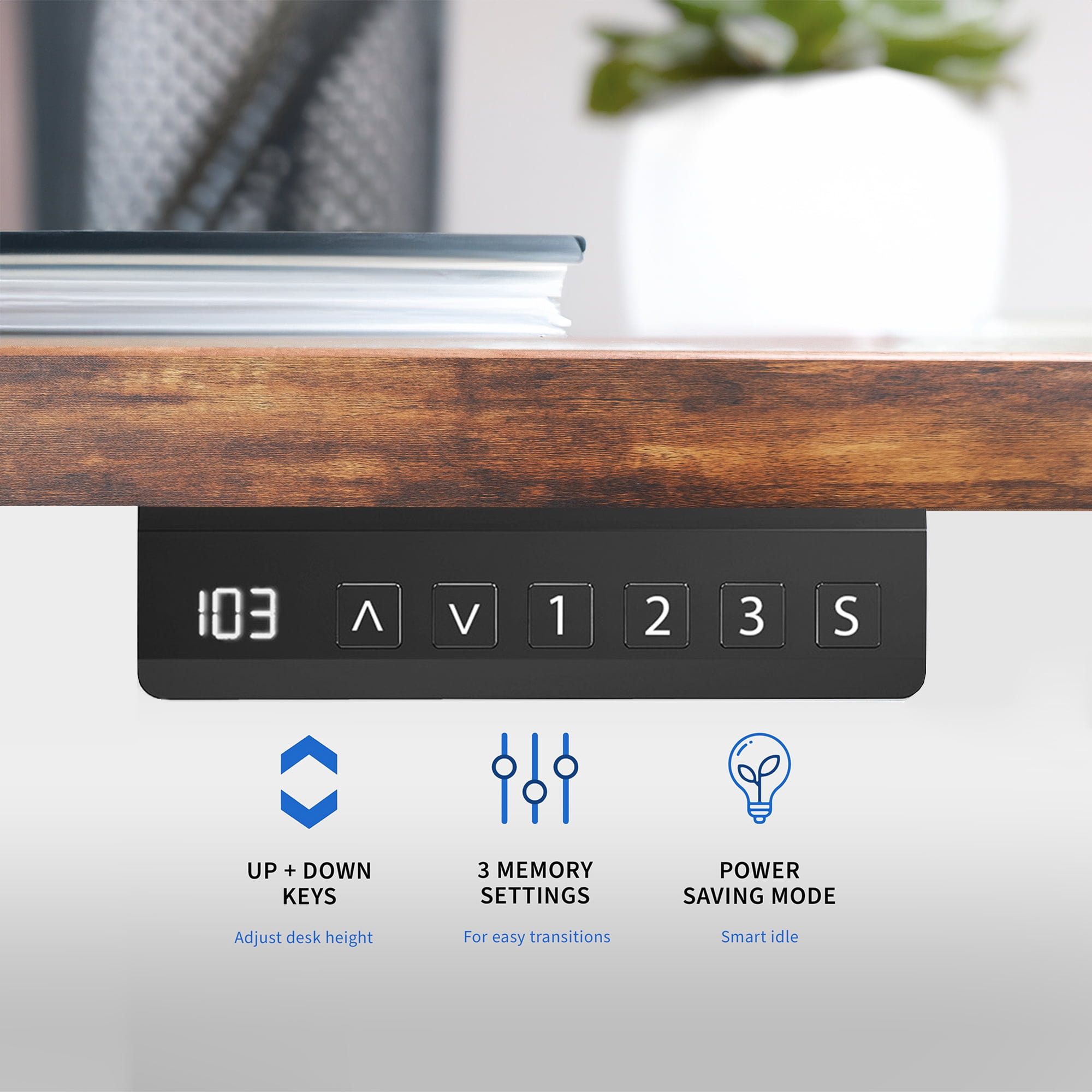 VIVO White Electric Standing Height Adjustable Desk Frame, Dual Motor Ergonomic