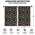 thumbnail image 2 of Blackout Kids Curtains,Colorful Games Star Black Pattern Childrens Insulated Curtains Set Of 2,Bedroom Essentials,Toddler Room Decor 42"x63", 2 of 5