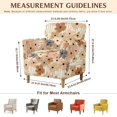 thumbnail image 7 of FKELYI Retro Flower Print Armchair Slipcover Stretchable Couch Sofa Cover with Elastic Bottom Furniture Protector for Living Room Office Reception Reading Sofa, 7 of 7