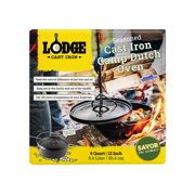 Lodge 6 Quart Cast Iron Camp Dutch Oven, L12CO3