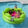 thumbnail image 4 of Swim Central 75" Bright Green and Pink Inflatable Shock Rocker Swimming Pool Float, 4 of 4