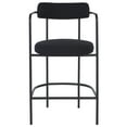 thumbnail image 2 of Safavieh Andrean Modern Mid Back Metal and Fabric Stools, Black, 2 of 5