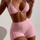 thumbnail image 1 of WILLBEST Traje de Baño Negro para Mujer, Traje de Baño de Dos Piezas con Tirantes, Top Triangular y Pantalones Cortos, conjunto de Bikini, 1 of 3
