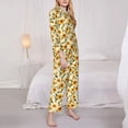 thumbnail image 3 of Kdxio Classical Cute Sunflower Women's Pajama Sets Long Sleeve Button Down Sleepwear Nightwear Soft Pjs Lounge Sets-X-Large, 3 of 7