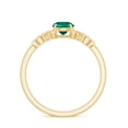 thumbnail image 3 of Rosec Jewels Lab Grown Emerald Ring with Diamond - Dainty Promise Ring - AAAA Grade, 14K Yellow Gold, US 8.00, 3 of 9