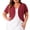 Wine, variant on TGSLY Plus Size Cropped Cardigan for Women Lightweight Soft Open Front Short Sleeve Shrug Tops Loose Casual Solid Color Elegant Cover Up XXXXXL