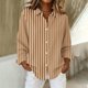 thumbnail image 4 of Camisas de Manga Larga para Mujeres Blusa de Trabajo Casual de Ajuste Suelto con Collar de Solapa Versátil Capa de Color Sólido, 4 of 7