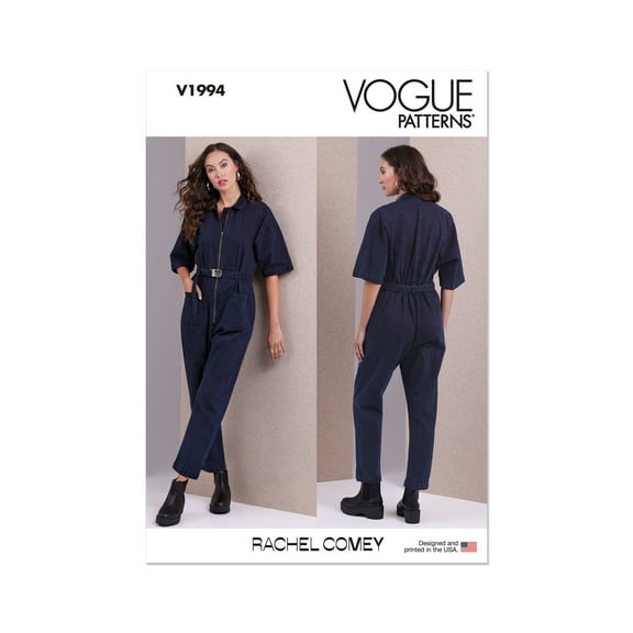 Vogue Sewing Pattern 1994 - Misses' Jumpsuit by Rachel Comey, Size: BB (L-XL-XXL)