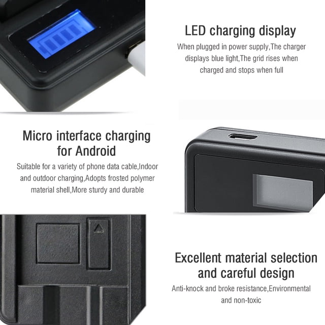 SEIVI Negro LED LED LEVE LCD Cantidad Eléctrica Cámara Batería Cargador De Batería Para NP F550 F960 F970