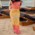 thumbnail image 2 of PENGXIANG Femmes Bretelles Spaghetti Sans Dos Creux Bodycon Maxi Robes de Plage, 2 of 6