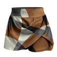 thumbnail image 4 of Fvwitlyh Jupes pour Femmes Jupe-Pantalon Décontractée Imprimée Géométrique Demi-Jupe Café,S, 4 of 4