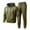 Army Green, variant on WQNVRNR Men's Sweatsuit Set- Drawstring Hooded Sweatshirt & Jogger Pants Cozy Casual Two-Piece Pocket Warm Lounge Wear Black Size L