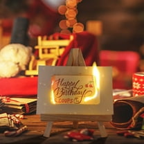 Comefolife DIY Burning Greeting Card Christmas Women Men, Flame Greeting Card Handmades Burning Magic Card With Matches Envelope Wrapped Handwritten Greetings for Best Friends (A)