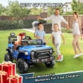 thumbnail image 3 of Farmdex 24V 9AH 2 Seat Ride on Toys Car for Big Kids, 2WD/4WD Swatchable Electric Battery Powered Toys Car with 4x100W Powerful Motor, Remote Control, Bluetooth Music, LED Lights, Blue, 3 of 8