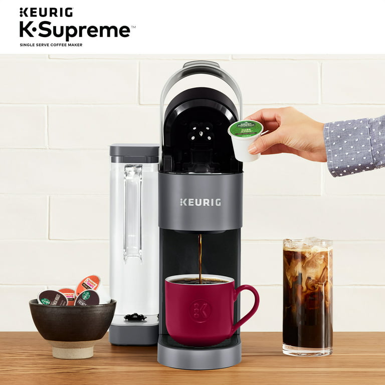 Keurig K-Supreme Coffee Maker, Gray 66oz. Plastic Manual & Keurig Plastic  My K-Cup Universal Reusable Filter Multistream Technology, Pack Of 1