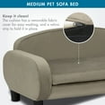 thumbnail image 6 of Paws & Purrs Multi-Cat Sofa Elevated Pet Bed for Indoor Cats Raised Cats Couch with Removable Washable Mattress Cover for Kittens, Dogs - 35.5" Wide, Ash, 6 of 11