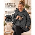 thumbnail image 4 of Pet Carrier Hoodie with Dog Pouch, Sweatshirt Cat Carrying Pocket Hoodie | Zippered Front Carrier for Small Dogs & Cats, Kangaroo Side Pocket, Sleeve Storage Big Size Soft(Dark Gray,L), 4 of 9