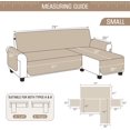 thumbnail image 3 of Housse de Canapé en L, Housse de Sofa Sectionnel, Housse de Chaise Longue, Housse de Sofa Réversible, Protège-Meubles, Housse pour la Déco de la Maison (Camel, Petit), 3 of 7