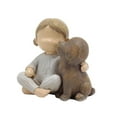 thumbnail image 2 of Xihbxyly Estatua de Niña y Perro, Regalo de Condolencia Por La Pérdida de Una Mascota, Escultura Conmemorativa de Resina, para Exhibir En Interiores o Exteriores, Condolencias Sinceras, Tamaño de 7,6, 2 of 7