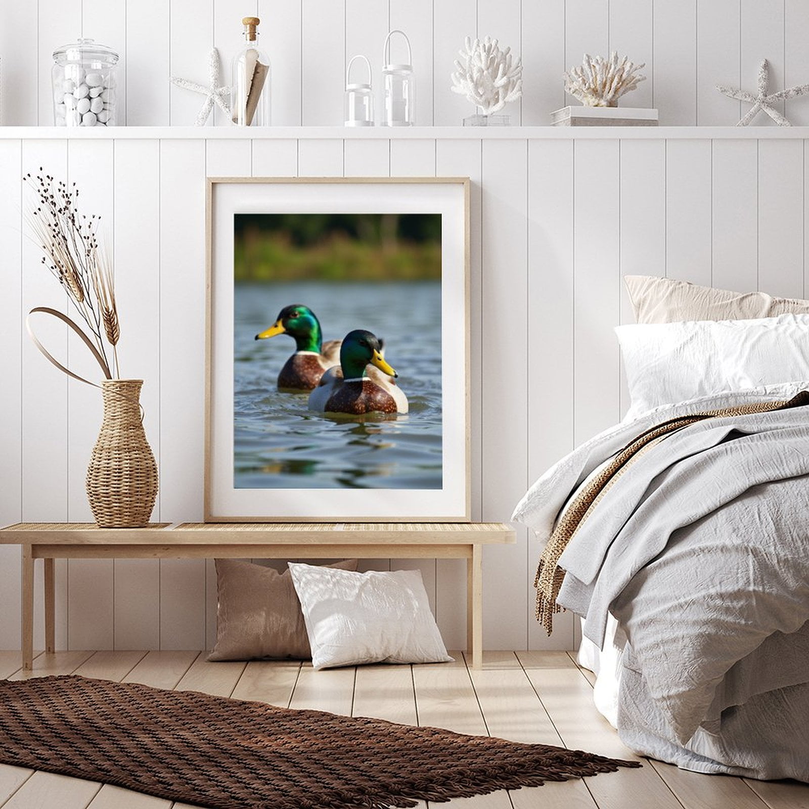 Diamond Art Kits for Adults - 5d Ducks Swimming Peaceful Lake Waters Diamond Painting for Adults, Diamond Art for Adults Beginners, Diamond Painting Kits for Adults for Home Wall Decor