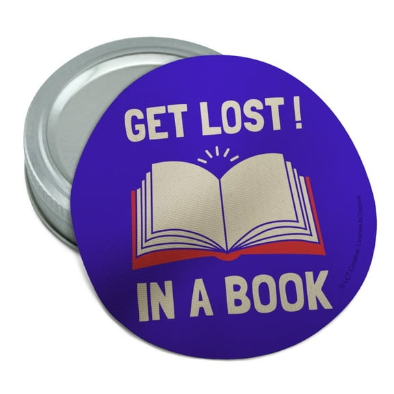 Get Lost In A Book Read Funny Humor Round Rubber Non-Slip Jar Gripper Lid Opener