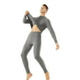 thumbnail image 5 of Long Johns for Men Thermal with Soft Fleece Lined Long Johns Warm Top and Bottom Set Fleece Lined Top Bottom for Cold Weather Winter Ski,Gray L, 5 of 7