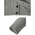 thumbnail image 5 of H2H MENS HIGH NECK TWISTED KNIT CARDIGAN SWEATER WITH BUTTON DETAILS GRAY US L/ASIA XL (KMOCAL020), 5 of 6