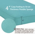 thumbnail image 4 of Patio Furniture Outdoor Bench Cushion Olefin Fabric Slipcover Sponge Foam 46.5” x 17.5” x 3” - Blue, 4 of 5