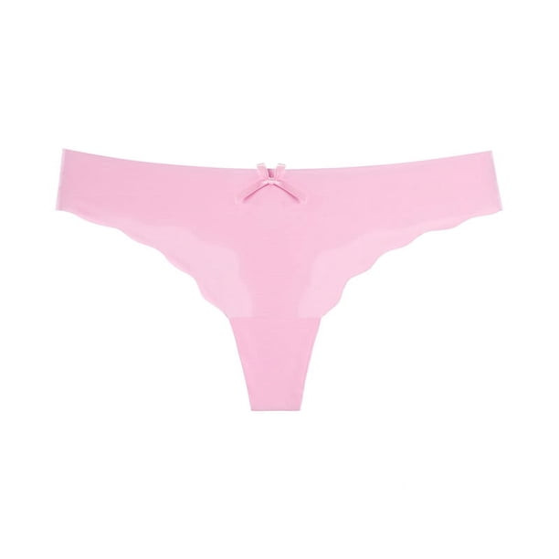 Tanga sexy pura para mujer con bordes ondulados y seda helada, ropa interior femenina sin costuras integrada de cintura baja