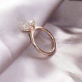 thumbnail image 2 of solitaire jewels 2.5CT Tulip Setting Round Moissanite Engagement Ring For Women, 14K Rose Gold, 2 of 10
