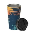 thumbnail image 2 of Lsque Palm Trees Pattern Travel Coffee Mug 16oz: Insulated Coffee Cup with Leakproof Lid, Coffee Tumbler, Reusable Coffee Cups with Seal Lid, 2 of 8