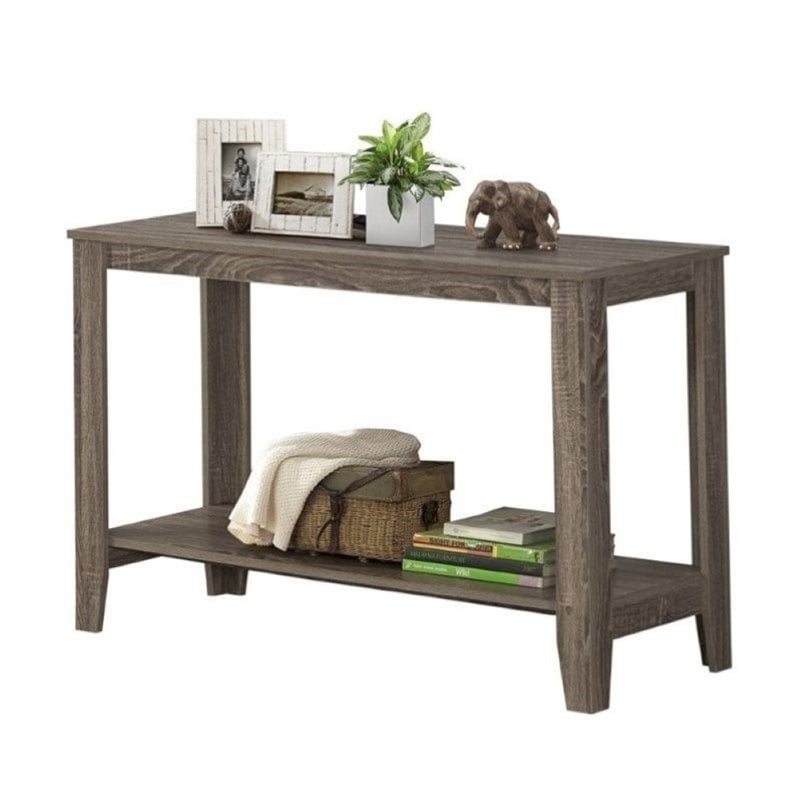 Dark Taupe Details about   Monarch Specialties Contemporary Tempered Glass Accent Console Table 