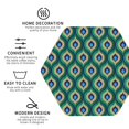 thumbnail image 3 of Naloa Peacock'S Tail Leather Coasters for Drinks, Durable Drink Coasters 4 Set for Tabletop Protection, Luxurious Home Décor and Housewarming Gift ( {designName})Hexagon, 3 of 6
