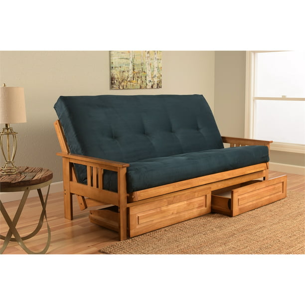 Kodiak Furniture Monterey Suede Storage Drawers Futon and Mattress ...