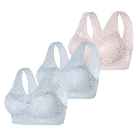 HYSYSB Sports Bras for Women balconette Bras wireless Bras for Women bras for Women bra Underwire Bra Stretch Bustier Hold Non Wired Sleep Bra Classic Top seamless Dark Blue L